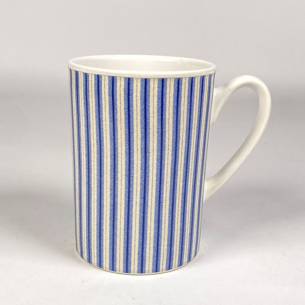 Nautica Bermuda Tablewares Calico Stripe Coffee Tea Mug Ceramic Portugal